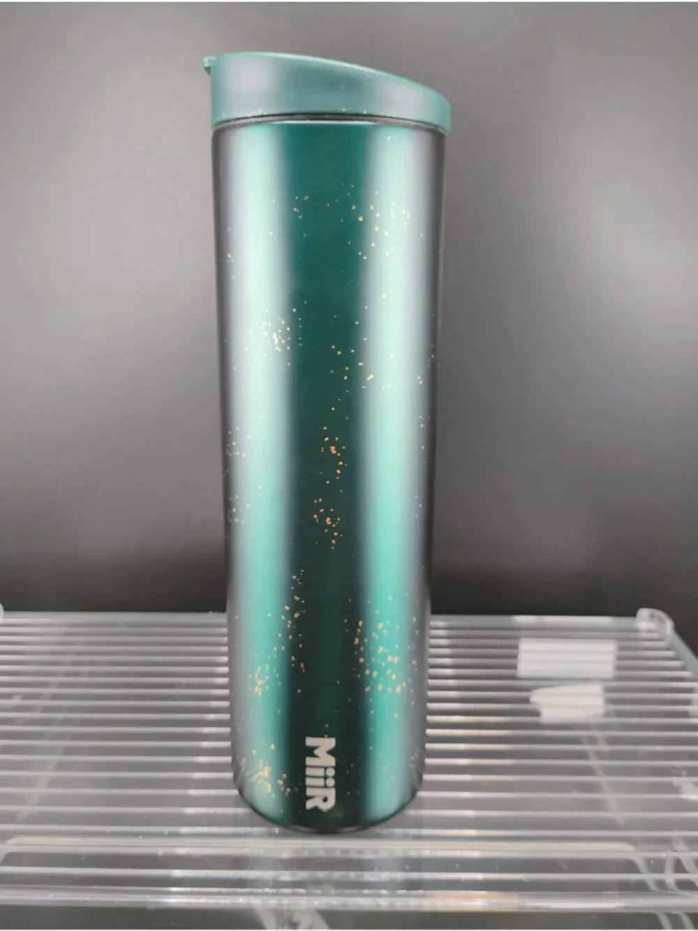 Starbucks Miir Green Tumbler With Gold Speck Design 16oz